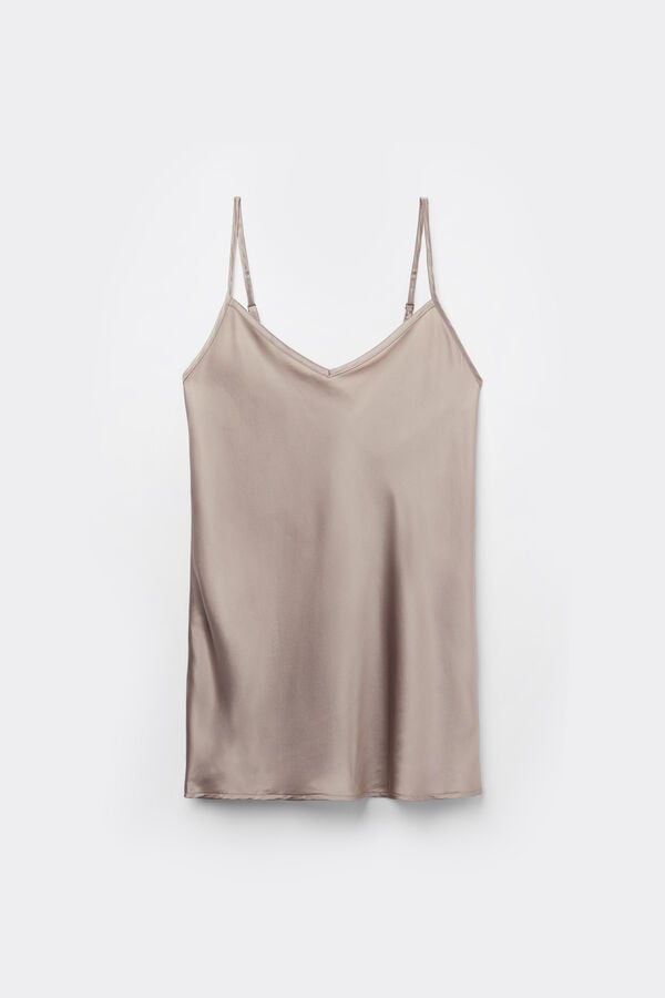 Intimissimi Top De Raso De Seda Con Escote De Pico