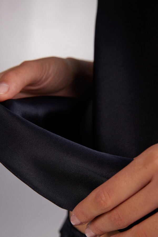 Intimissimi Top de Raso de Seda con Escote de Pico