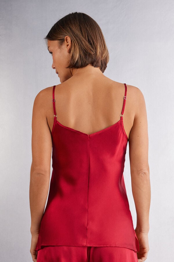 Intimissimi Top De Raso De Seda Con Escote De Pico