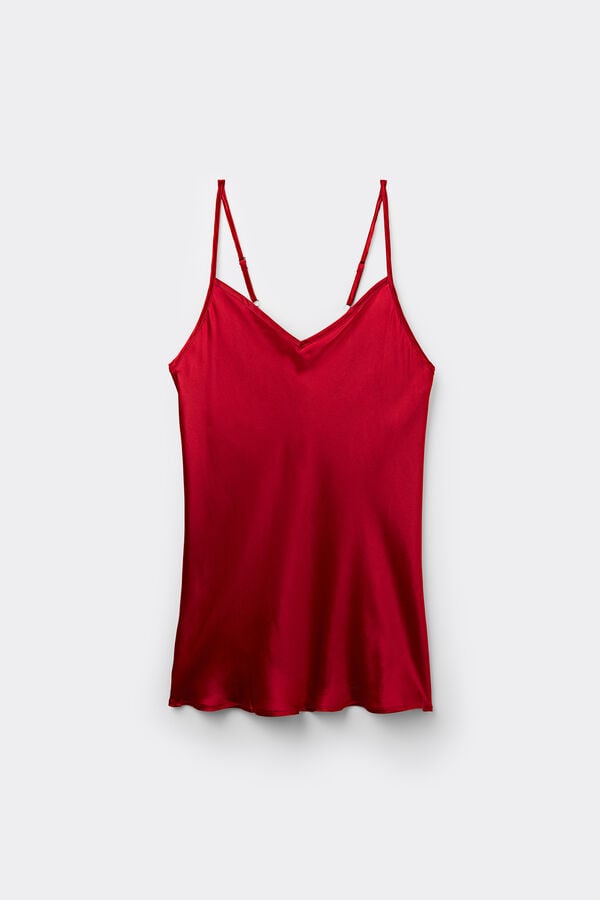 Intimissimi Top De Raso De Seda Con Escote De Pico