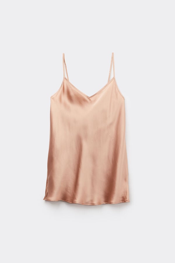 Intimissimi Top De Raso De Seda Con Escote De Pico