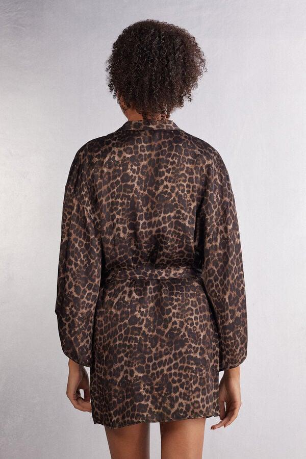 Intimissimi Kimono De Raso De Viscosa Luxurious Leopard