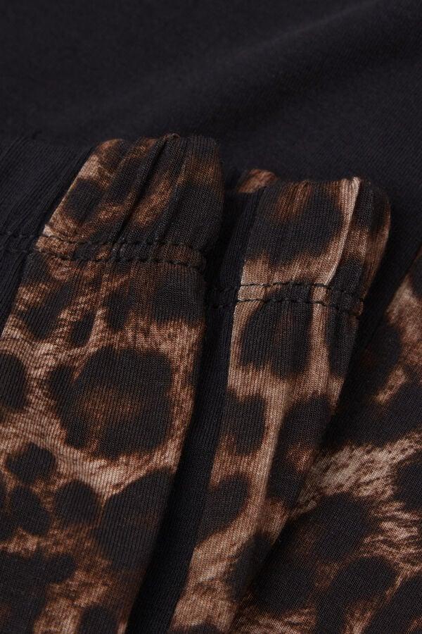 Intimissimi Pantalón Con Puños Elásticos De Modal Luxurious Leopard