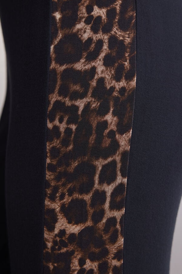 Intimissimi Pantalón con Puños Elásticos de Modal Luxurious Leopard