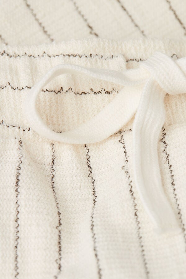 Intimissimi Pantalón Corto De Felpa A Rayas Verticales