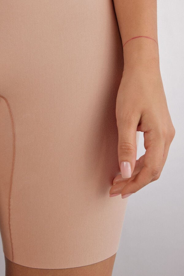 Intimissimi Pantalón Corto de Tiro Alto de Algodón Light Shaping