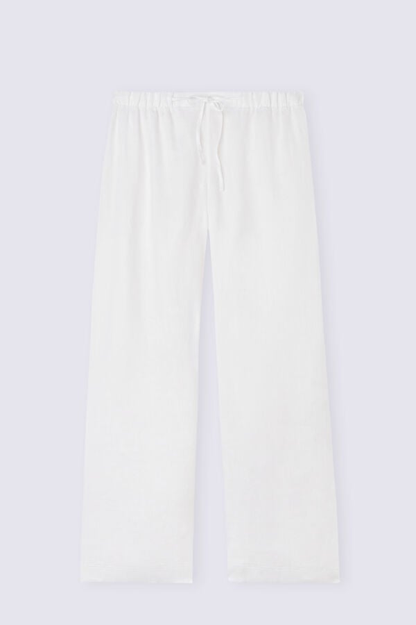Intimissimi Pantalón Largo Con Cordón Ajustable En Tela De Lino