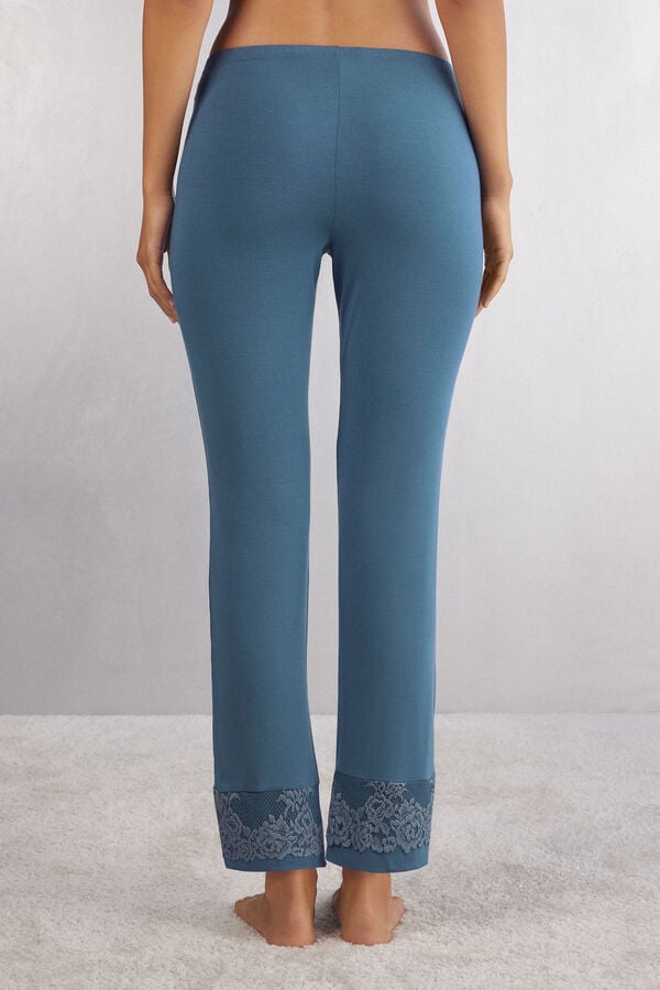 Intimissimi Pantalón Largo De Modal Con Volante Pretty Flowers