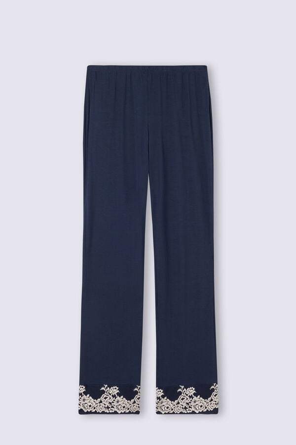 Intimissimi Pantalón Largo De Modal Con Volante Pretty Flowers