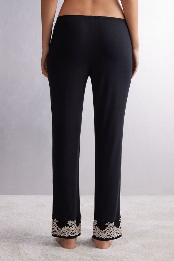 Intimissimi Pantalón Largo De Modal Con Volante Pretty Flowers