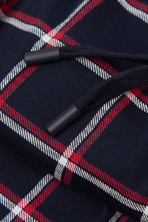 Intimissimi Pantalones Largos De Algodón Estampado Cuadros Azul/Blanco/Rojo