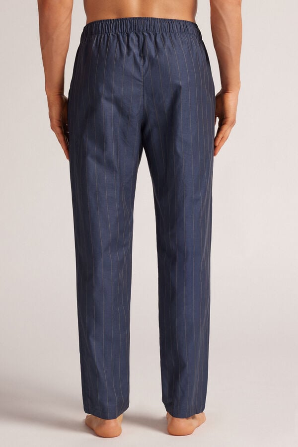 Intimissimi Pantalones Largos de Tela de Algodón Estampado Raya Diplomática