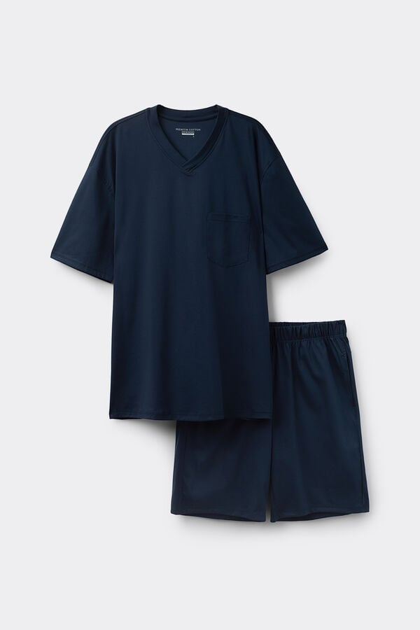 Intimissimi Pijama Corto De Algodón Mercerizado Premium