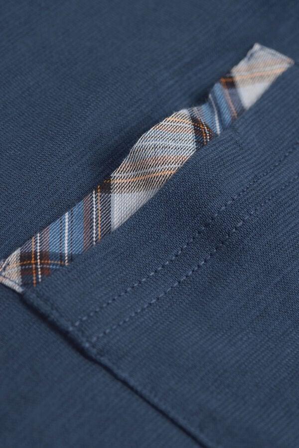 Intimissimi Pijama Corto De Algodón Y Tela A Cuadros Denim