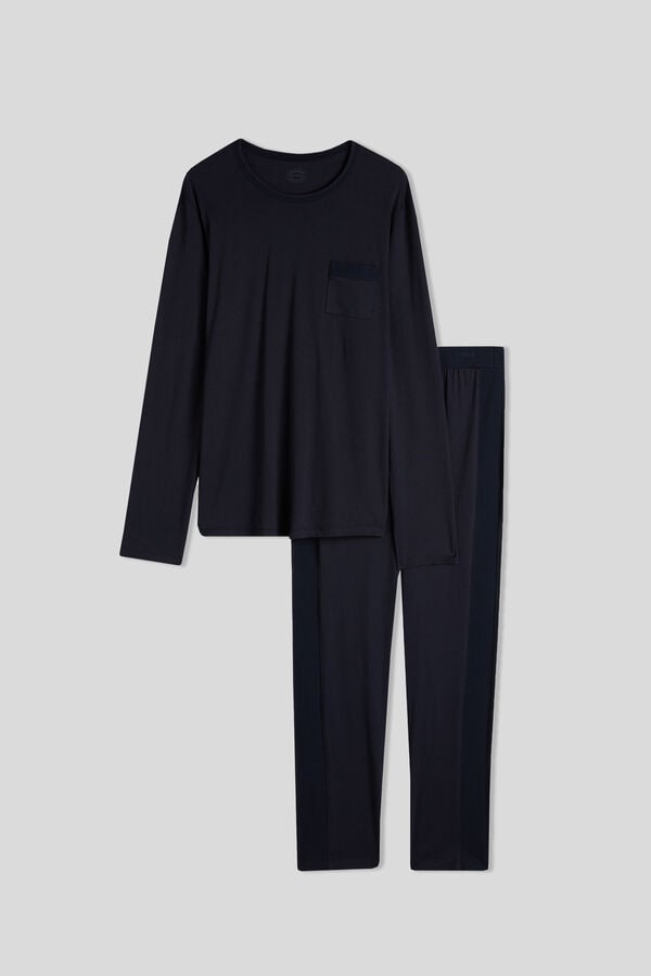 Intimissimi Pijama De Hombre De Algodón Superior Largo