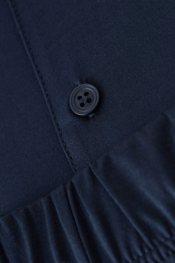 Intimissimi Pijama Largo Con Abertura Delantera De Algodón