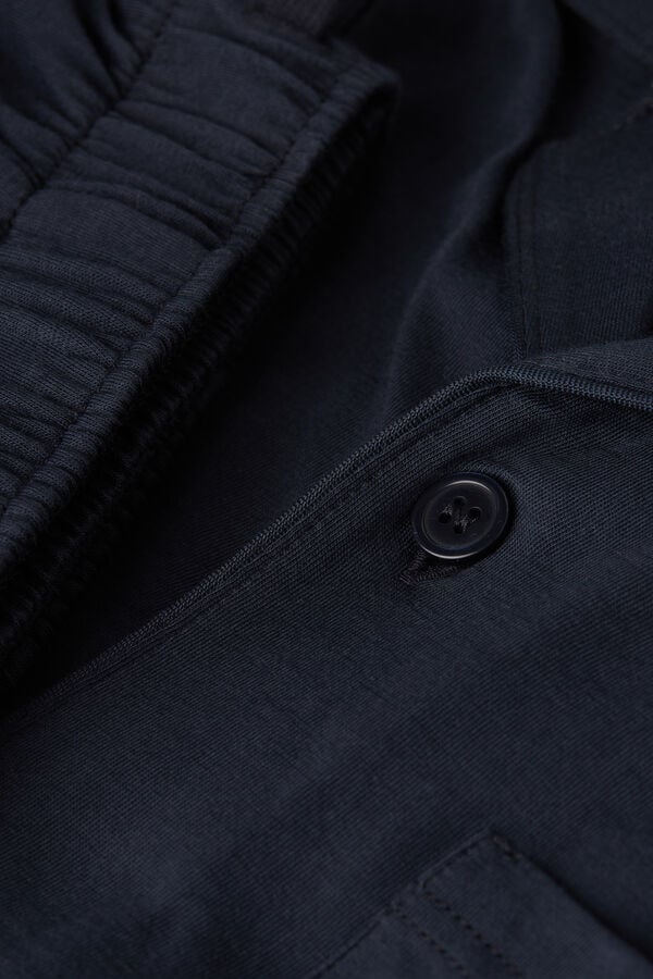 Intimissimi Pijama Largo Con Abertura Delantera De Algodón Superior