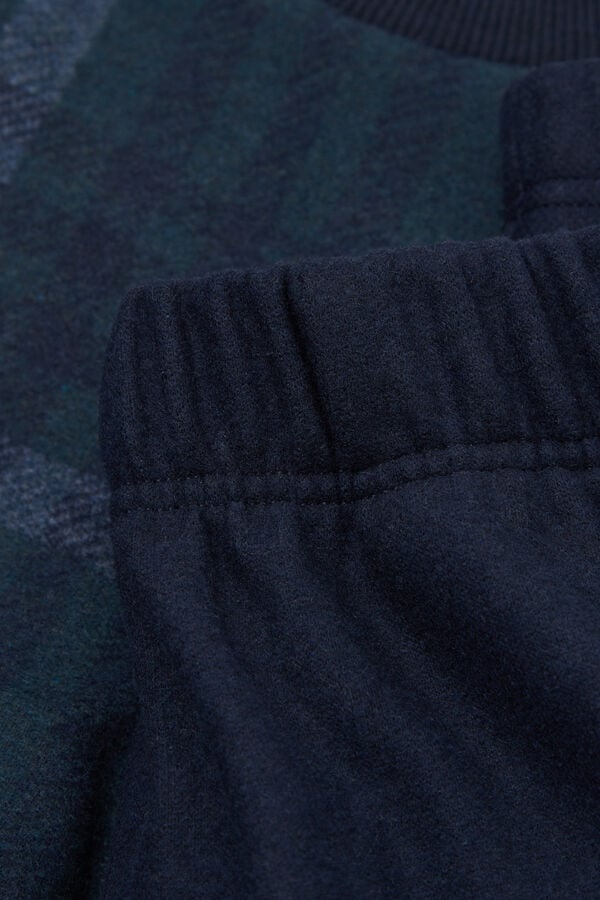 Intimissimi Pijama Largo De Punto Con Estampado De Cuadros