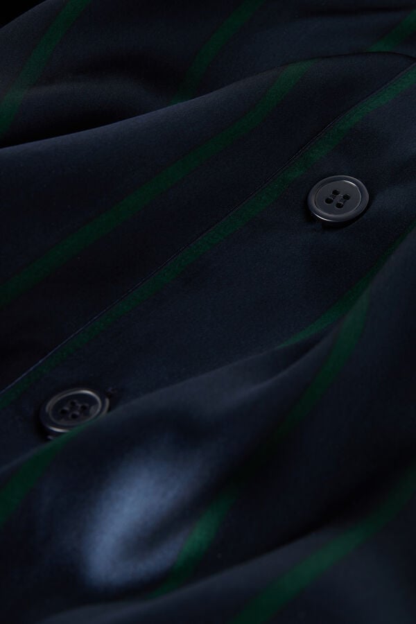 Intimissimi Pijama Largo De Seda Con Estampado De Rayas