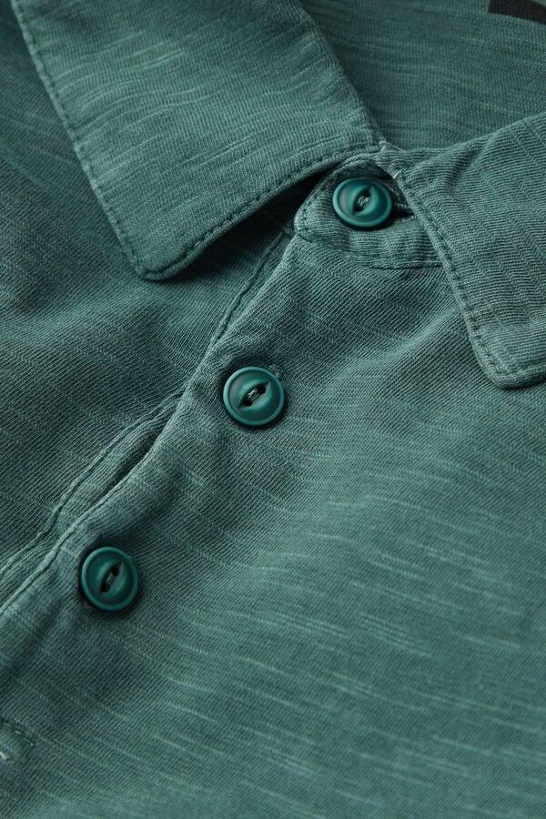 Intimissimi Polo De Manga Corta De Algodón Jaspeado Washed Collection