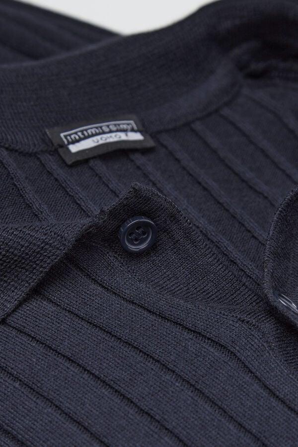 Intimissimi Polo De Manga Corta De Punto De Algodón De Canalé