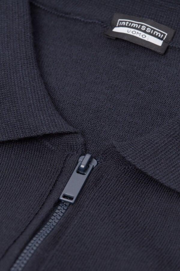 Intimissimi Polo Manga Larga De Punto Con Cremallera