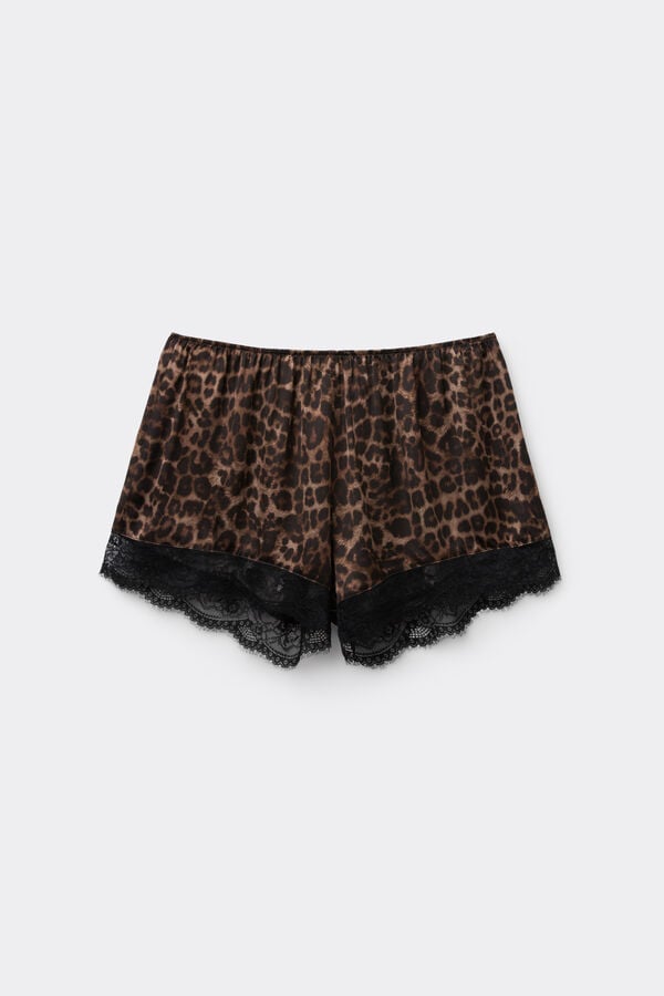 Intimissimi Shorts De Raso De Viscosa Luxurious Leopard