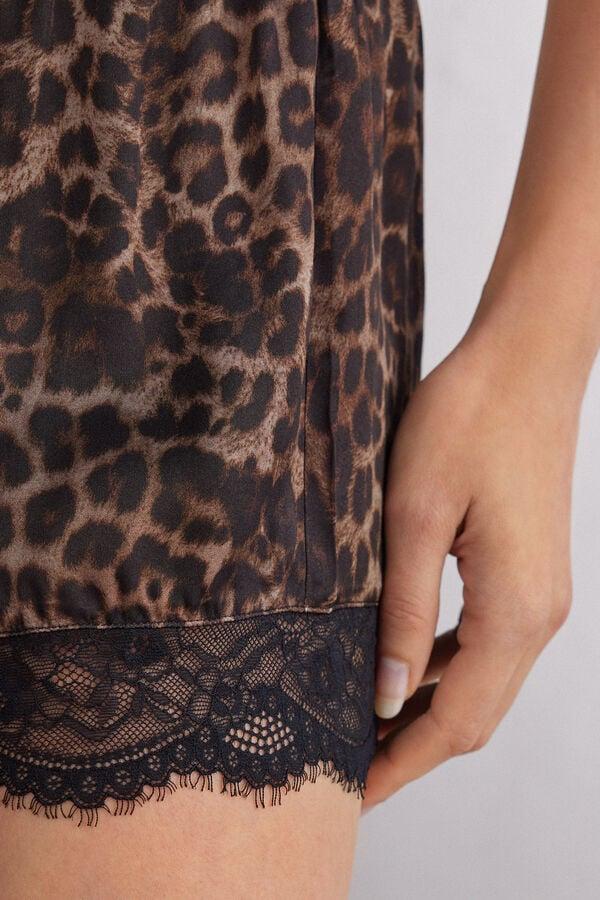 Intimissimi Shorts de Raso de Viscosa Luxurious Leopard
