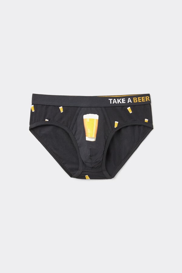 Intimissimi Slip Algodón Superior Con Estampado Cerveza