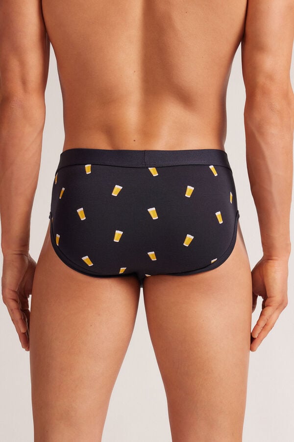 Intimissimi Slip Algodón Superior con Estampado Cerveza