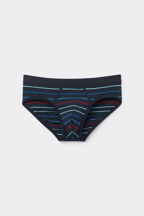 Intimissimi Slip Algodón Superior Estampado Rayas Multicolor