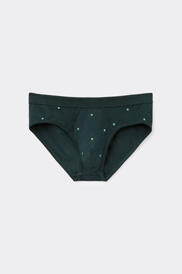 Intimissimi Slip Algodón Superior Estampado Tréboles De Cuatro Hojas
