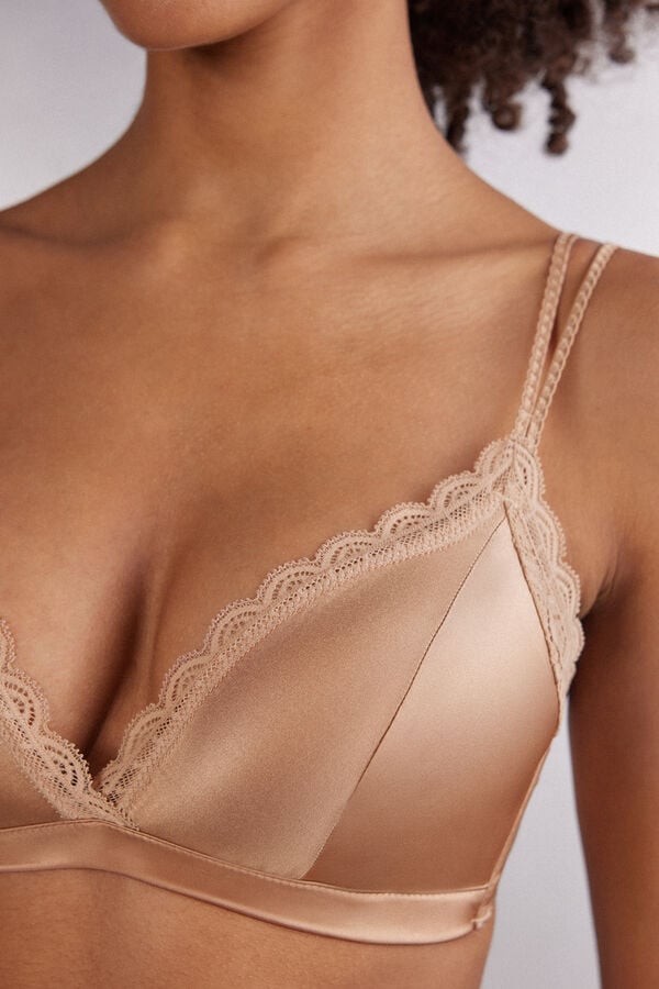 Intimissimi Sujetador de Triángulo de Seda y Encaje Tiziana