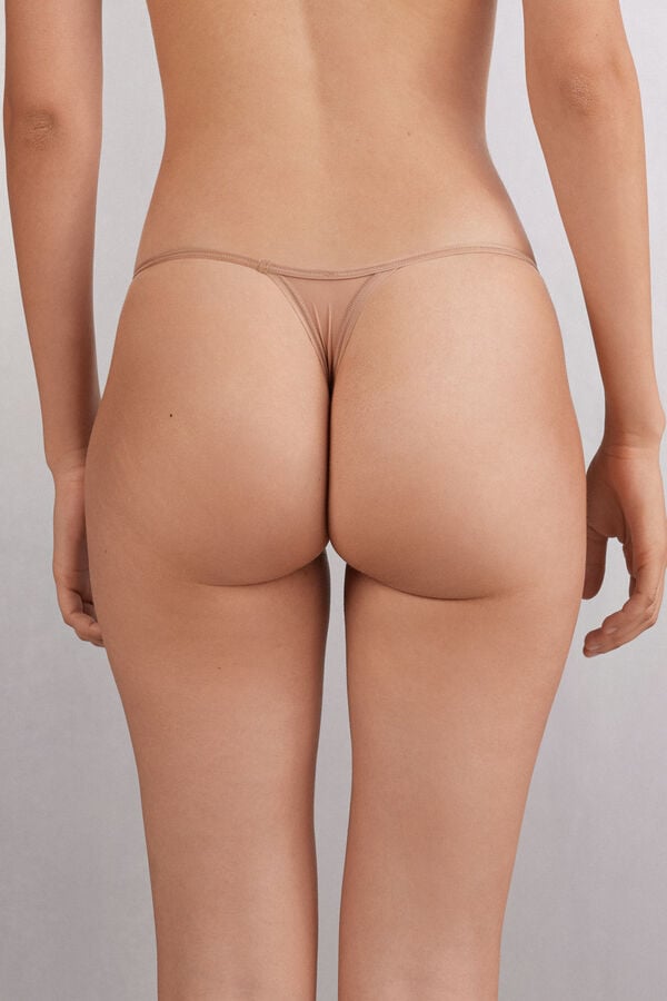 Intimissimi Tanga Con Tira Lateral De Microfibra Ultraligera
