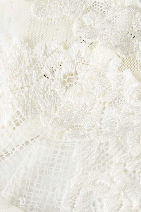 Intimissimi Tanga De Hilo Con Volantes De Encaje Pretty Flowers