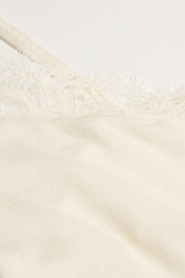 Intimissimi Top De Modal Ultraligero Con Cashmere Y Encaje