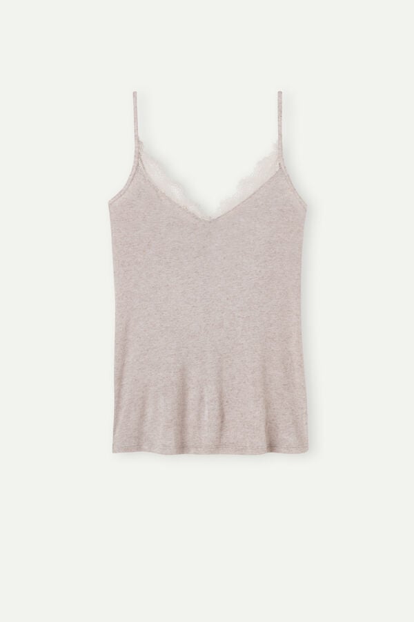 Intimissimi Top De Modal Ultraligero Con Cashmere Y Encaje