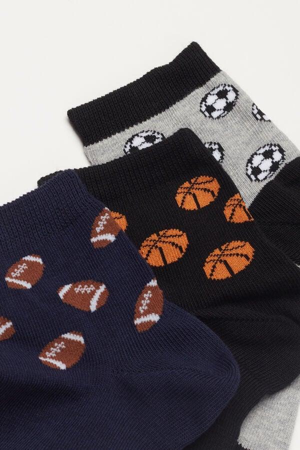 Tezenis 3 Pares Calcetines Cortos Algodón Sin Borde Estampado Niño