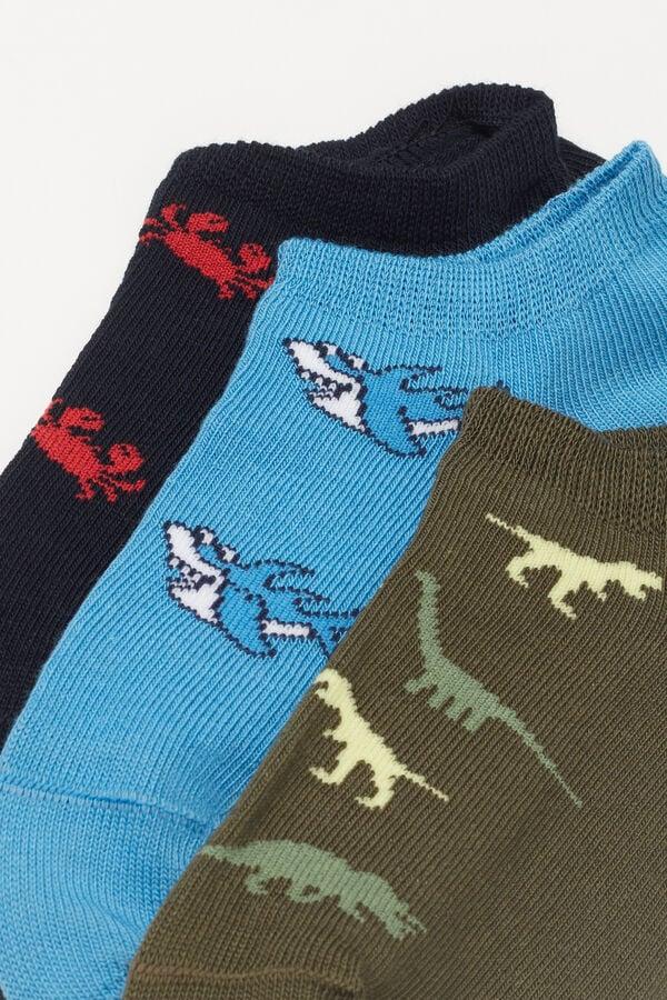 Tezenis 3 Pares De Calcetines Tobilleros De Algodón Estampados Para Bebé