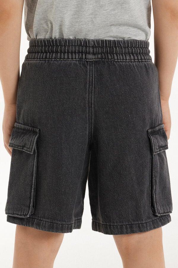 Tezenis Bermudas Cargo De Denim Con Cordón Para Niño