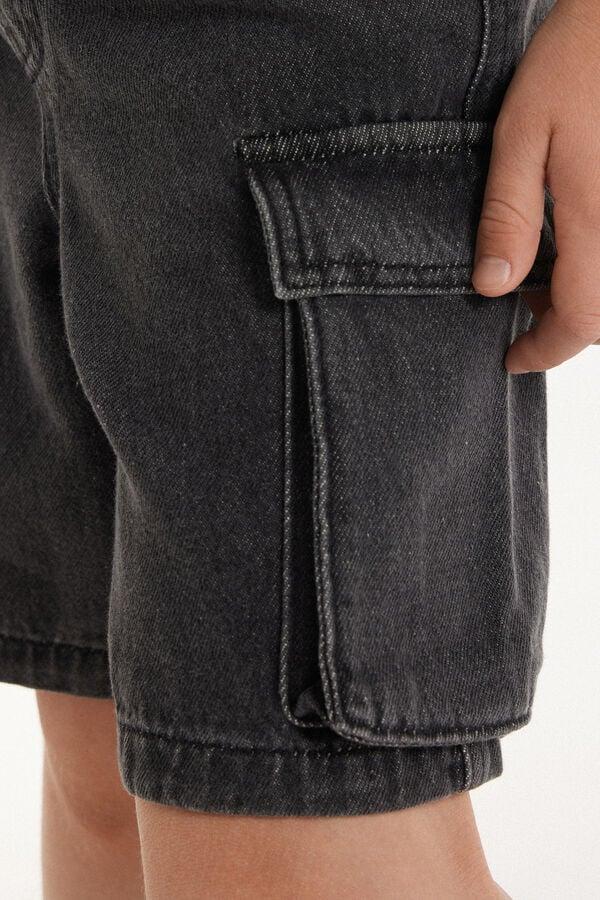 Tezenis Bermudas Cargo De Denim Con Cordón Para Niño