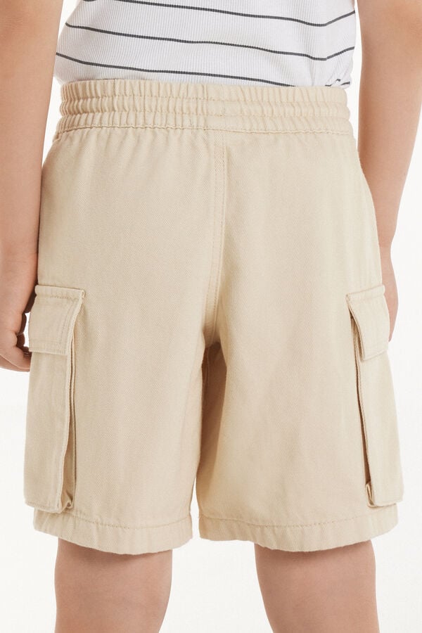 Tezenis Bermudas Cargo De Denim Con Cordón Para Niño