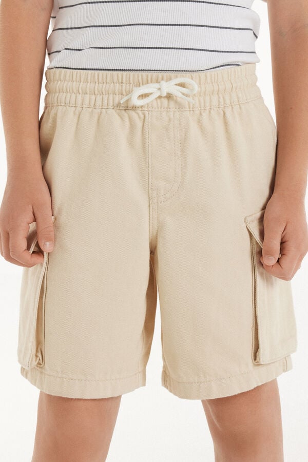 Tezenis Bermudas Cargo de Denim con Cordón para Niño