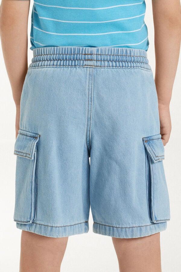 Tezenis Bermudas Cargo De Denim Con Cordón Para Niño