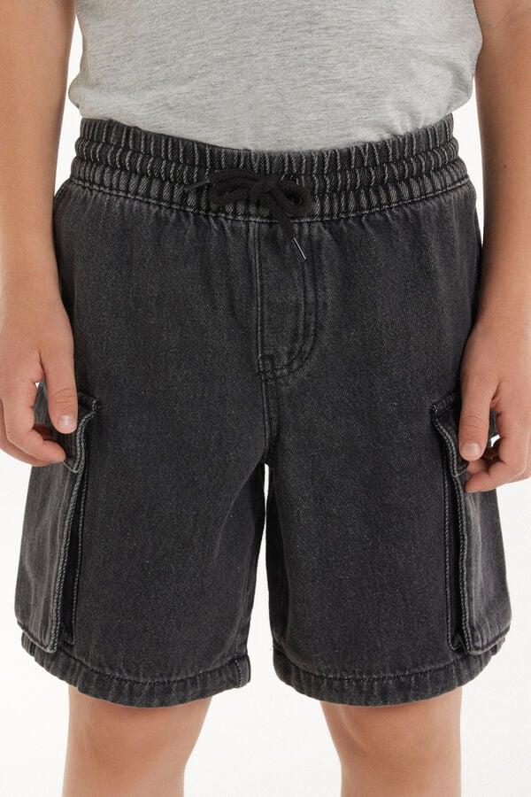Tezenis Bermudas Cargo de Denim con Cordón para Niño