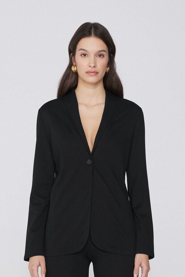 Tezenis Blazer/Chaqueta Manga Larga Punto Milano Con Botón