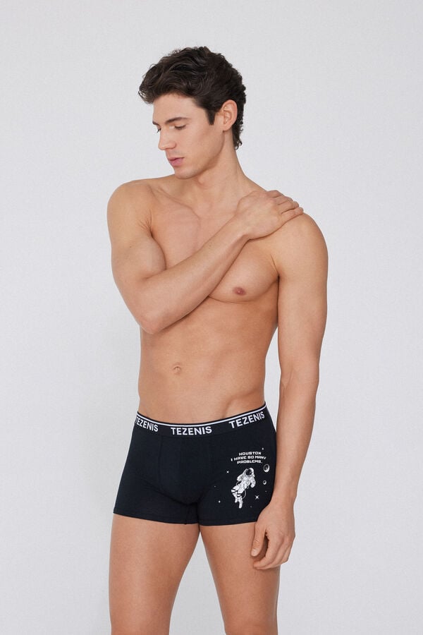 Tezenis Bóxer De Algodón Estampado Con Bordes En Contraste Con Logo