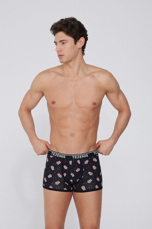 Tezenis Bóxer De Algodón Estampado Con Bordes En Contraste Con Logo