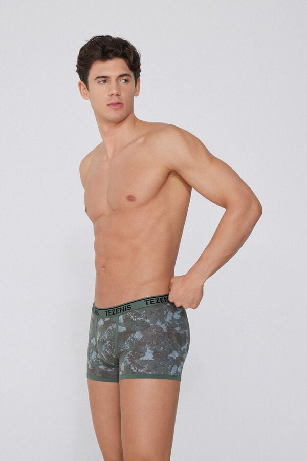 Tezenis Bóxer De Algodón Estampado Con Bordes En Contraste Con Logo