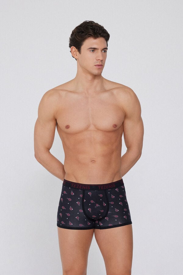 Tezenis Bóxer De Algodón Estampado Con Bordes En Contraste Con Logo